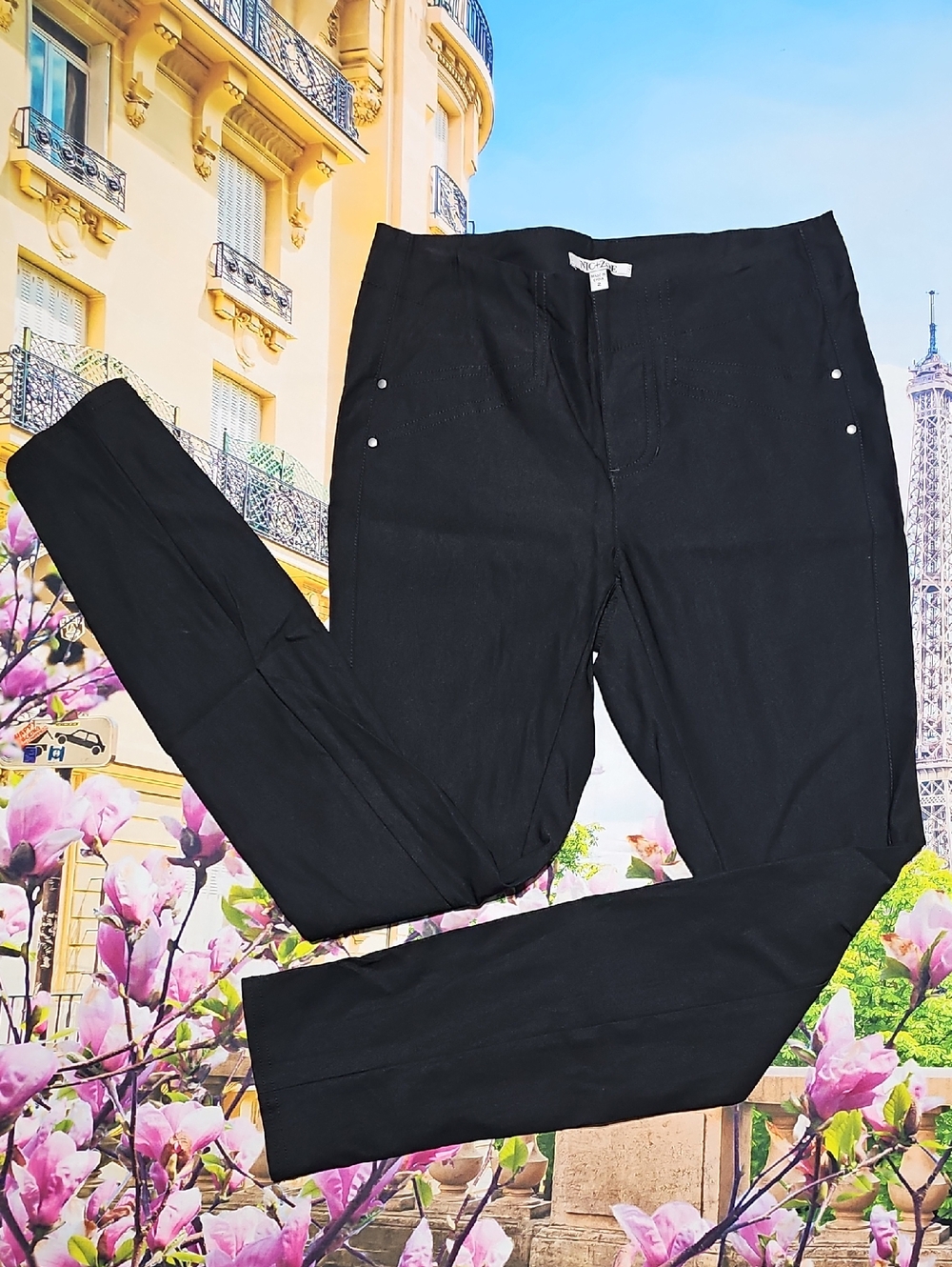 Nic + Zoe Black Skinny Pants Size 2